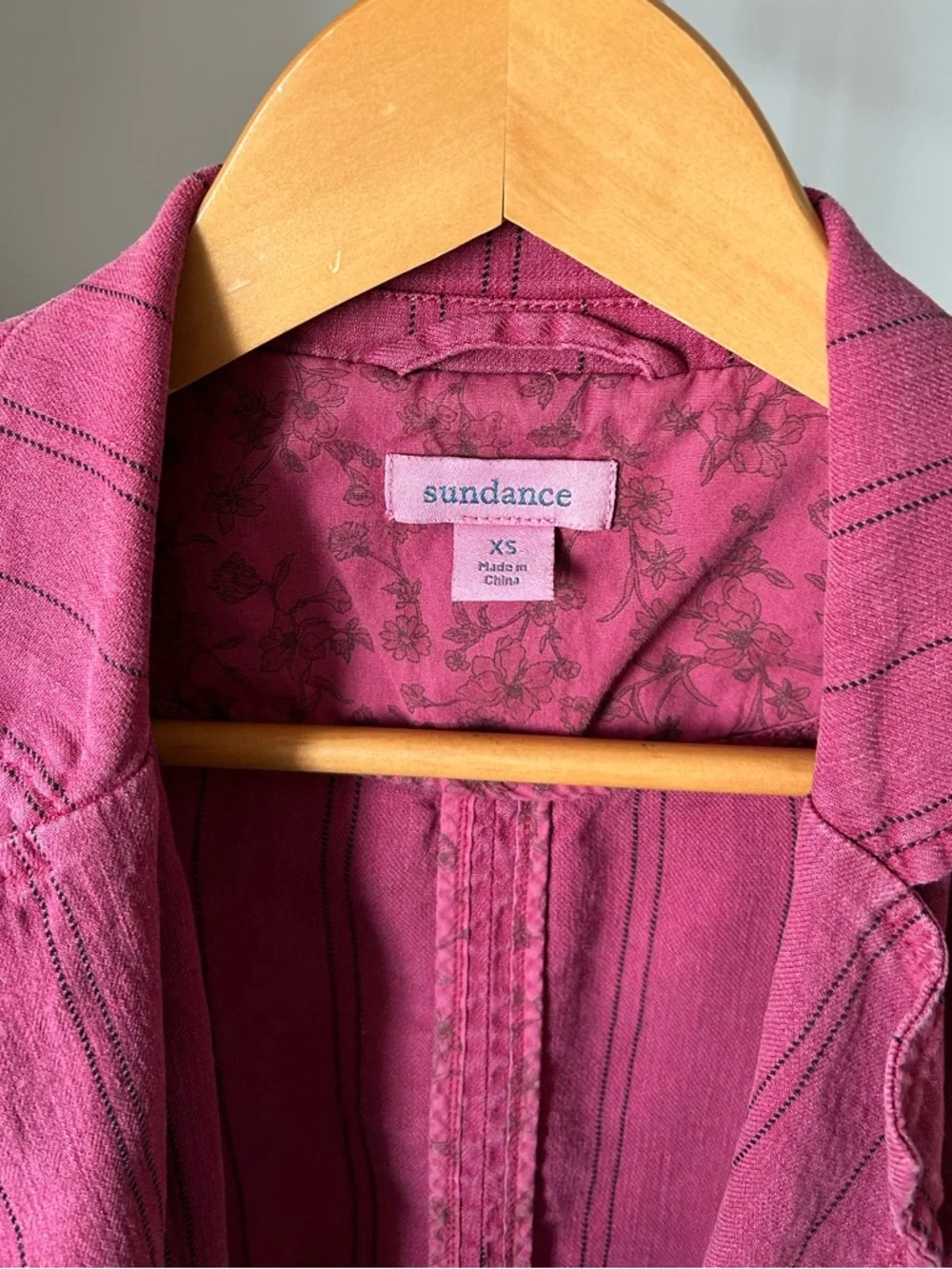 Sundance Linen Pink Blazer Jacket XS
